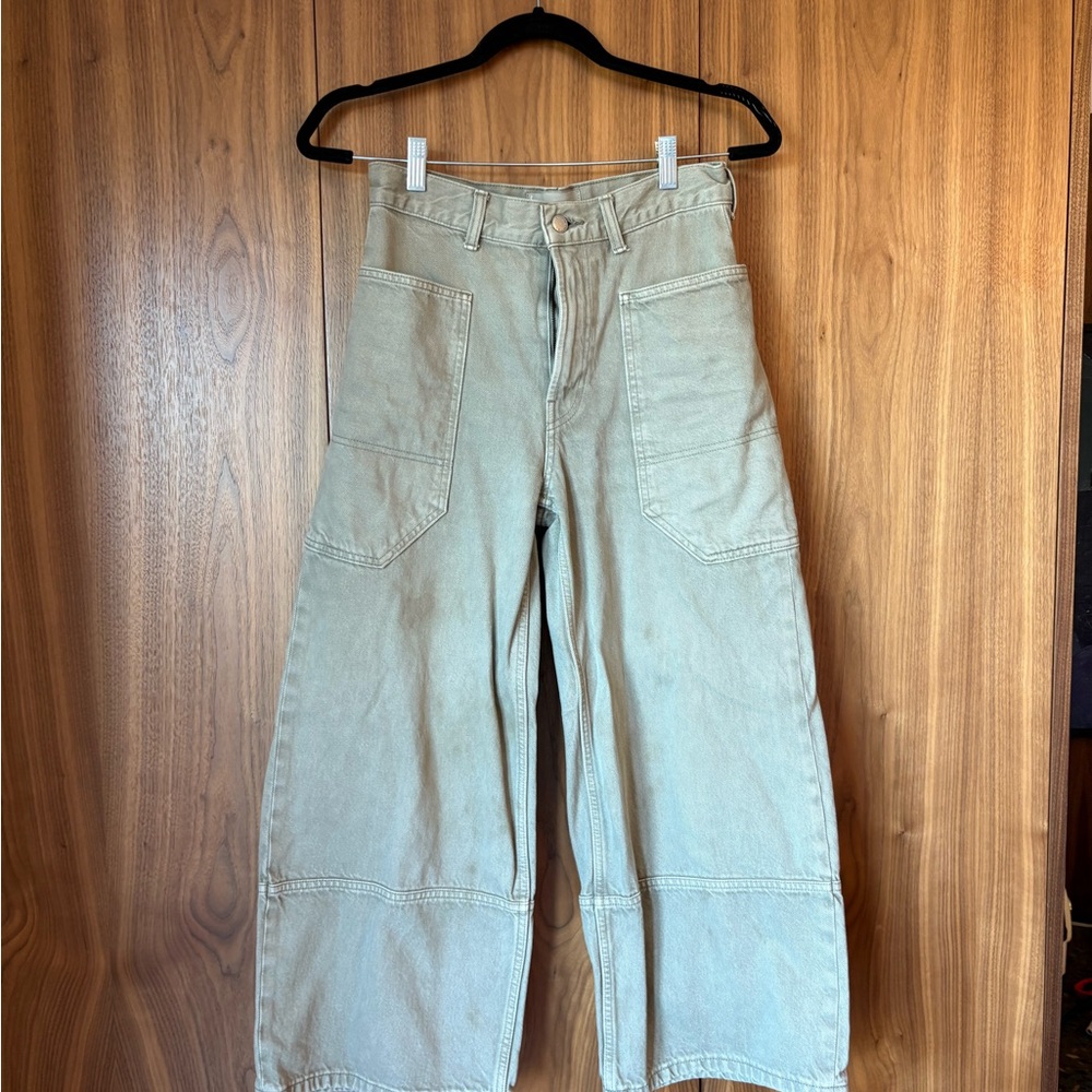 Everlane Olive Wide Leg Denim